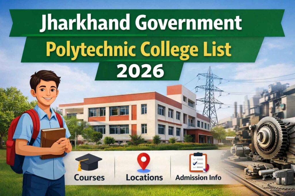 Jharkhand government polytechnic college list 2026 with diploma courses and admission details