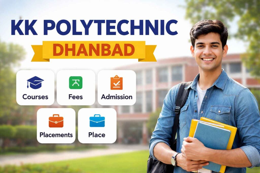 KK Polytechnic Dhanbad diploma college campus showing student and admission details