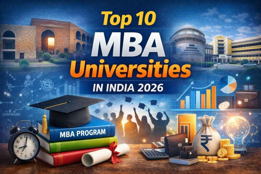 Top 10 MBA universities in India with fees, entrance exams, and placement opportunities for management students in 2026