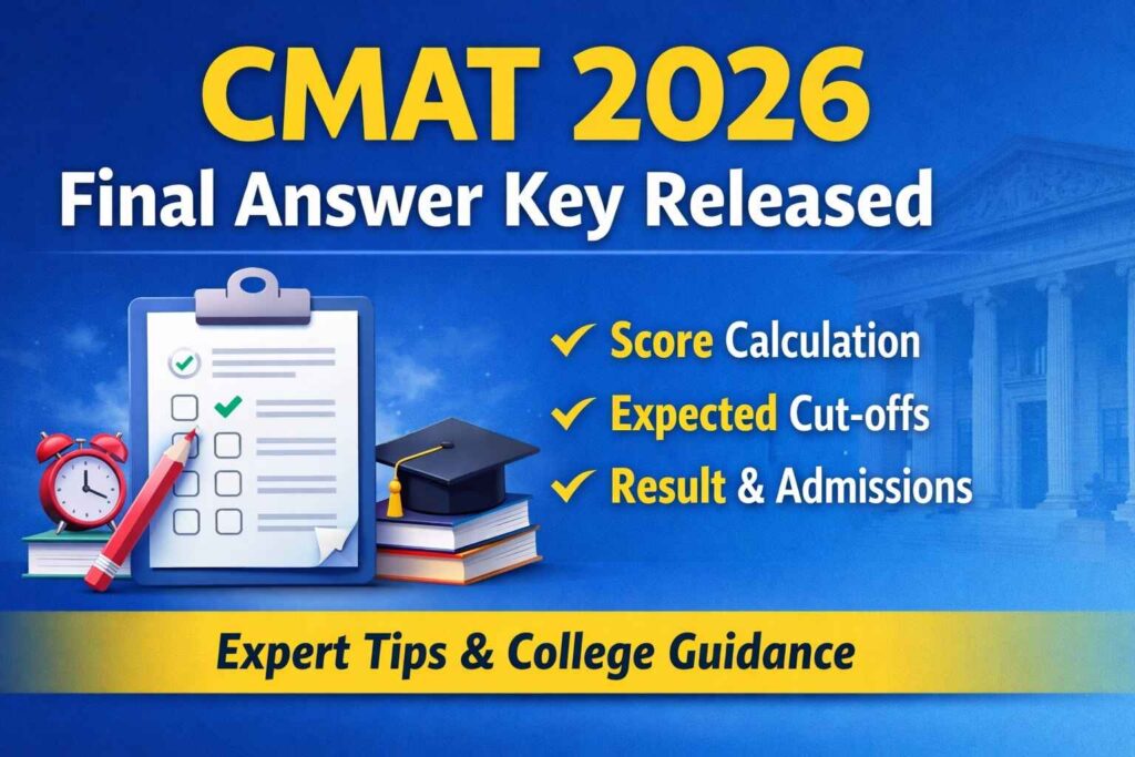 CMAT 2026 final answer key released showing score calculation, expected cut-offs, and MBA admission guidance