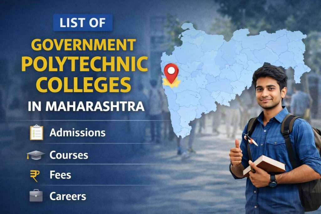List of government polytechnic colleges in Maharashtra showing diploma courses, locations, and admission details