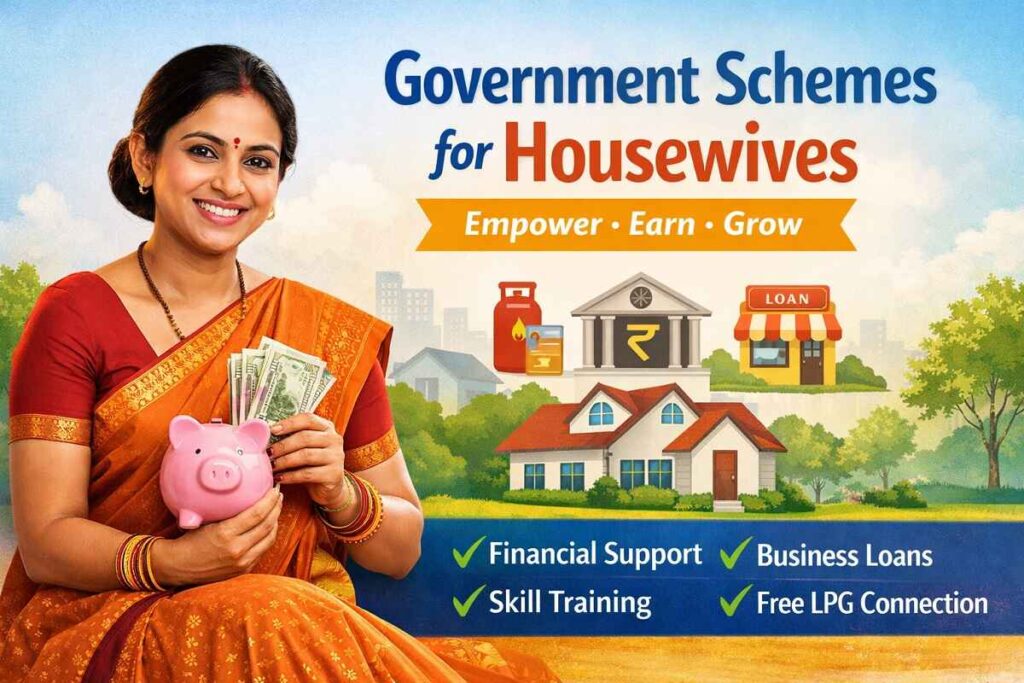Housewife government schemes financial support India