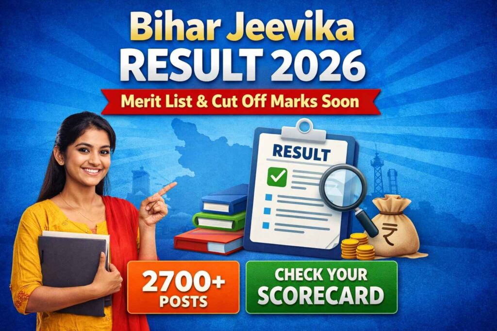 Bihar Jeevika Result 2026: Merit List, Cut Off Marks, and Direct Link to Check Score Bihar Jeevika Result 2026 merit list and scorecard download update for BRLPS recruitment exam candidates