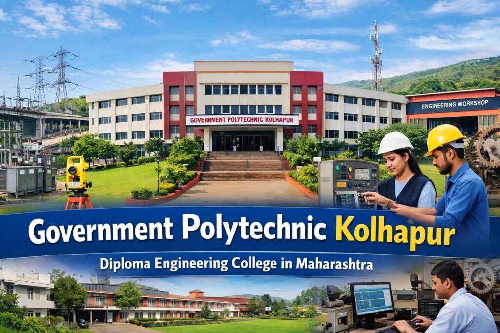 Government Polytechnic Kolhapur campus building and engineering diploma college in Maharashtra