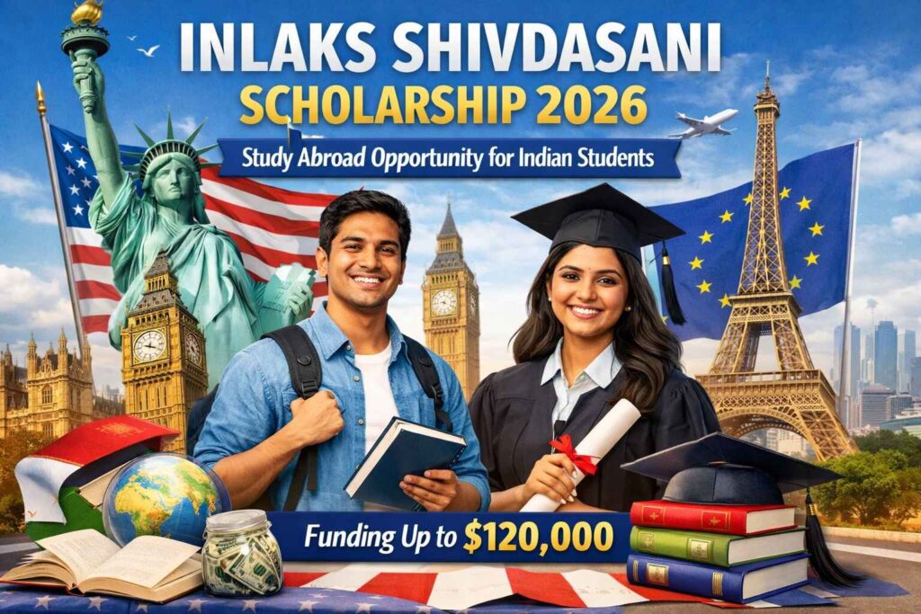Inlaks Shivdasani Scholarship 2026 for Indian students studying abroad
