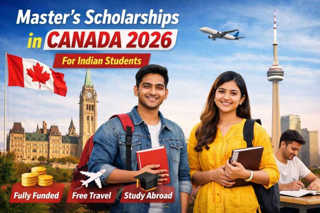 Indian students studying in Canada with scholarship support for master’s degree programs in 2026