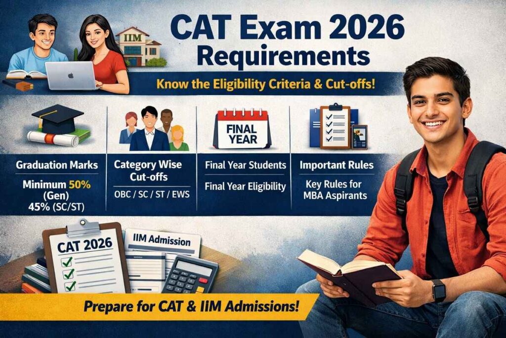 Minimum Percentage Required for CAT Exam 2026 Eligibility Criteria Graduation Marks Requirement CAT Eligibility