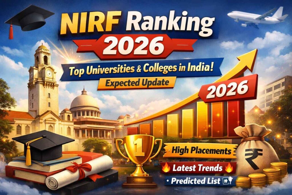 NIRF Ranking 2026 top universities and engineering colleges list in India with expected rankings and placement details