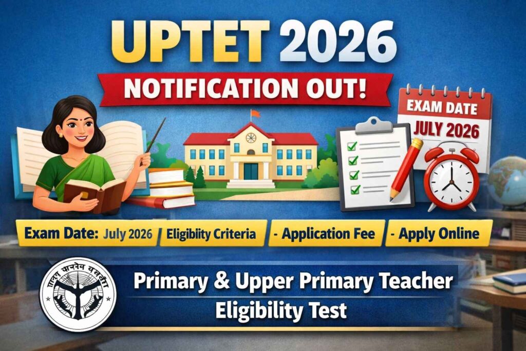 UPTET 2026 Notification Exam Date Eligibility Apply Online Details
