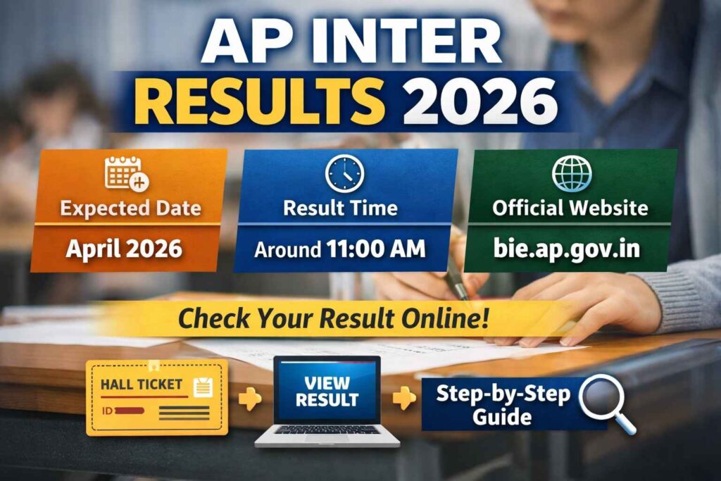 AP Inter Results 2026 Coming Soon: Check Date, Time, Direct Link & How to Download Scorecard AP Inter Results 2026 complete guide with date time and result checking steps