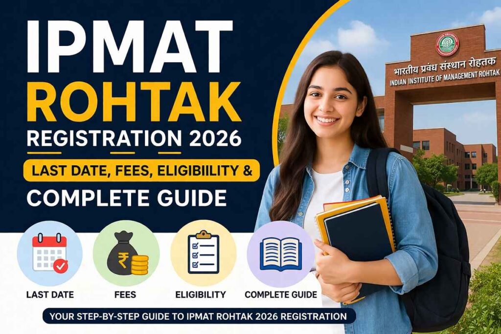 IPMAT Rohtak Registration 2026 last date, eligibility, fees and step by step application process guide for students after Class 12