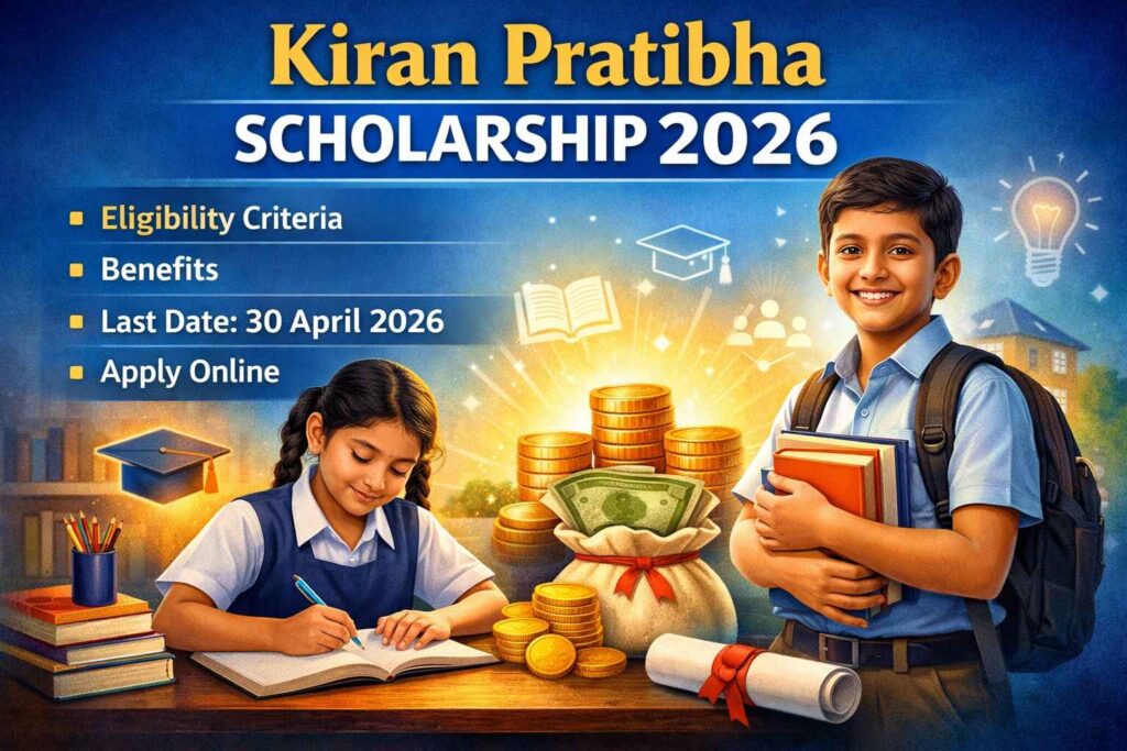 Kiran Pratibha Scholarship 2026 eligibility benefits last date apply online