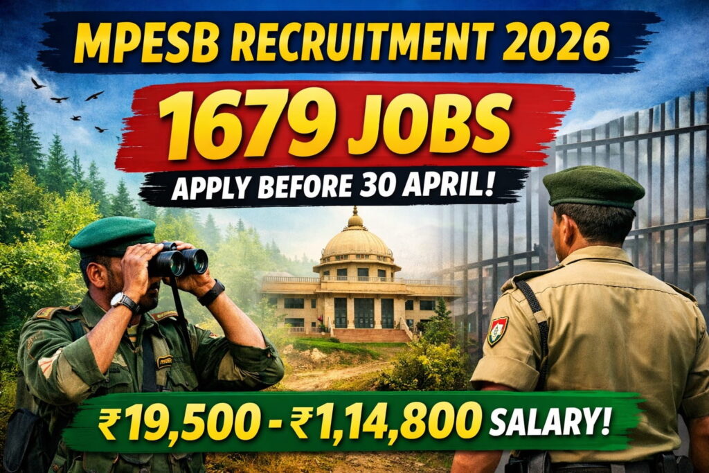MPESB Recruitment 2026 – Apply for 1679 Posts Before 30 April |