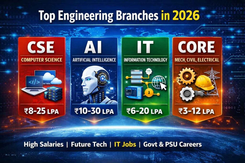 Top Engineering Branches in 2026 CSE vs AI vs IT vs Core Engineering Comparison