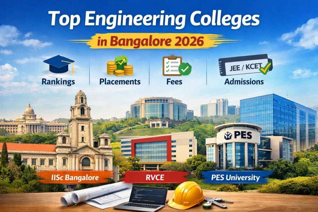 Top Engineering Colleges in Bangalore 2026 with rankings, fees, placements and admission details for BTech students